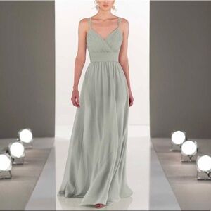 New Sorella vita 9030 chiffon bridesmaid dress sea glass size 8